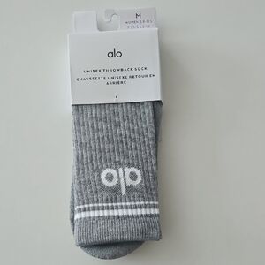 ALO Yoga Unisex Heather Grey Throwback Socks